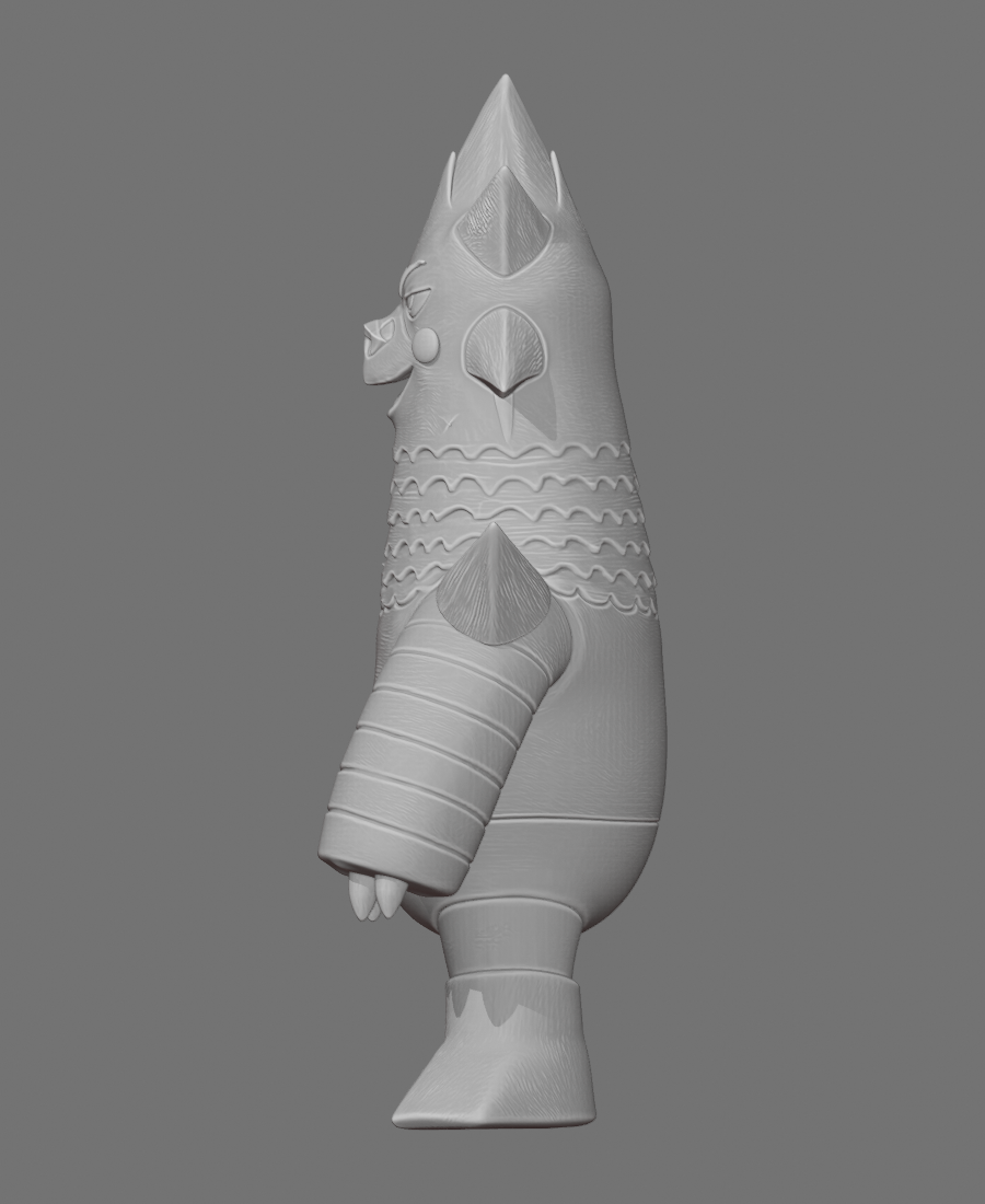 Side view of TUPAN, showing its long segmented arms and short boots